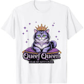 Funny Queef Queen Cat Inappropriate Dirty Adult Humor Jokes T-Shirt
